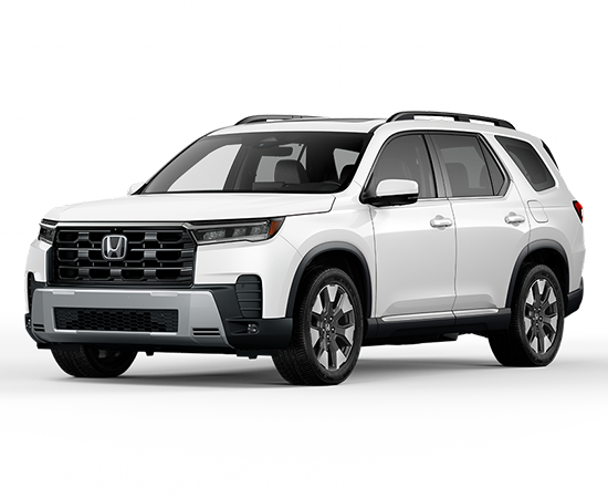 2026 Honda Pilot Elite in Platinum White Pearl — front three-quarter view